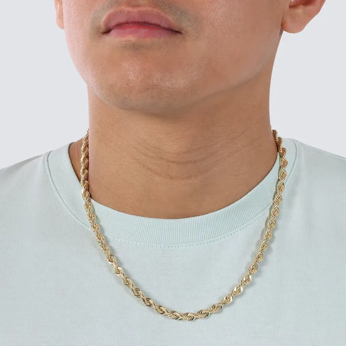 60MM Rope Chain Diamond Cut Saints Gold Co Rings