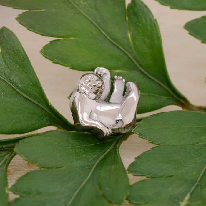 Anatometal Earrings Sloth Threaded End in Gold