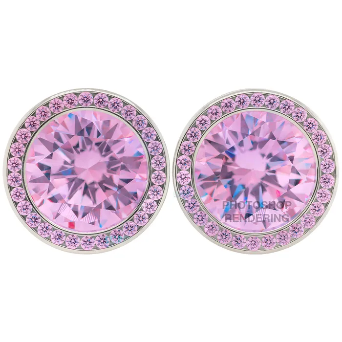 Anatometal Necklaces Super Gemmed BIG BLING Plugs Eyelets with BrilliantCut Gems Lilac Anatometal Necklaces Super Gemmed BIG BLING Plugs Eyelets with BrilliantCut Gems Lilac
