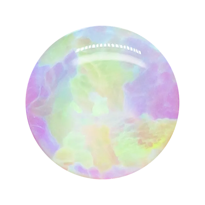 Anatometal Single Gem Plugs Eyelets with Opal Cabochon Light Pink Opal Necklaces