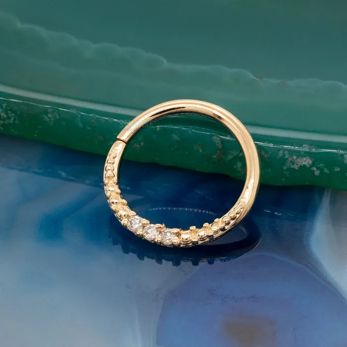 Athena Continuous Ring in Gold with Gemstones Tawapa Rings