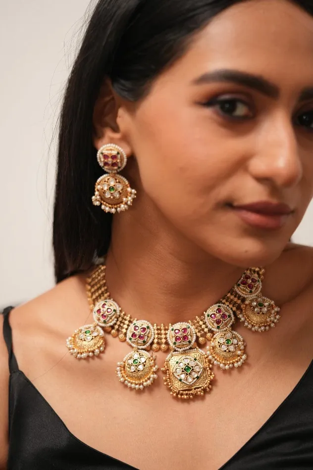 Attrangi Parikrima Gold Necklace Set Sone Pe Suhaga Collection Necklaces