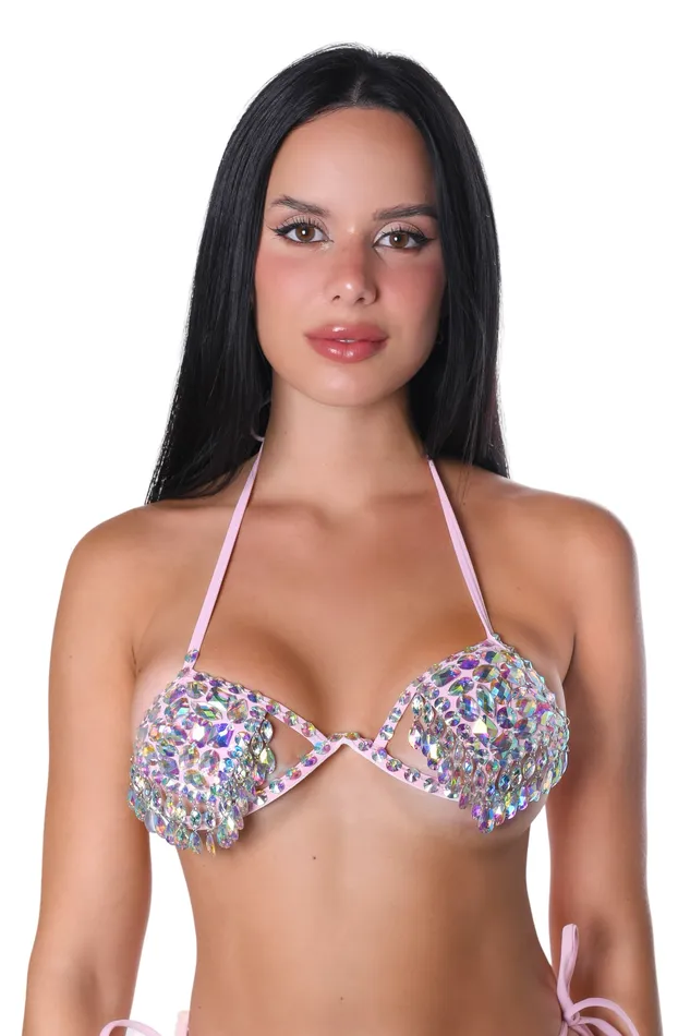 Baby Pink Empress Rhinestone Top THE LUMI SHOP Necklaces