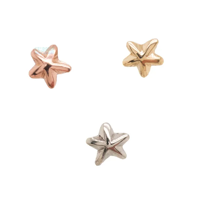 Beveled Star Threaded End in Gold LeRoi Earrings