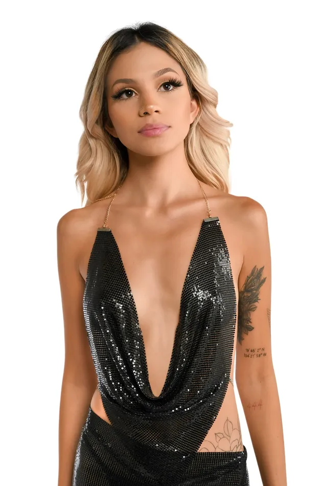 Black Disco Metallic Mesh Set THE LUMI SHOP Rings
