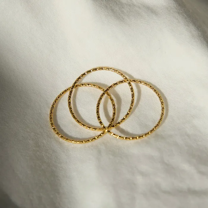 Blair Interlocking Hammered Ring Ellie Vail Rings