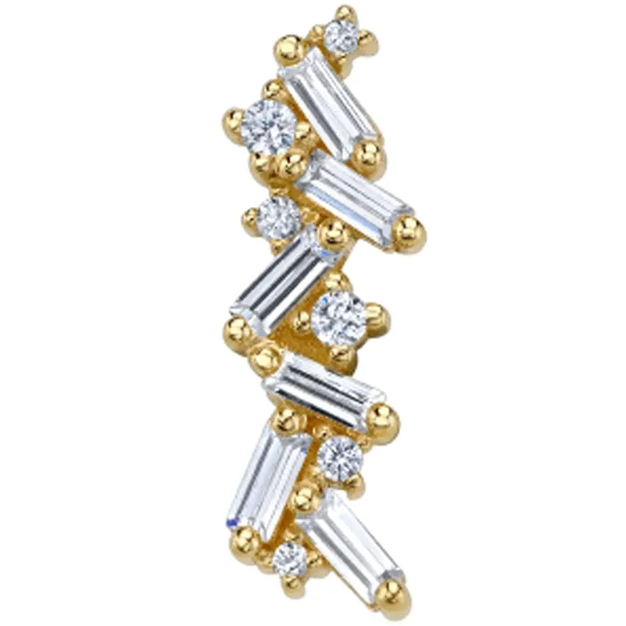 Body Vision BVLA Necklaces Valus Threaded End in Gold with White CZs