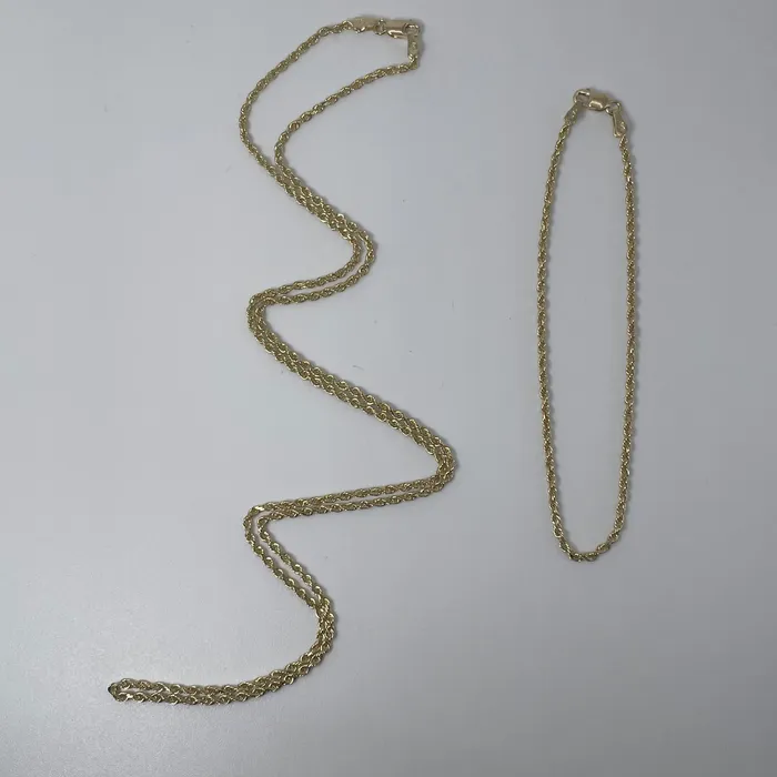 Bracelets 17MM Rope chain and bracelet Set Saints Gold Bracelets 17MM Rope chain and bracelet Set Saints Gold