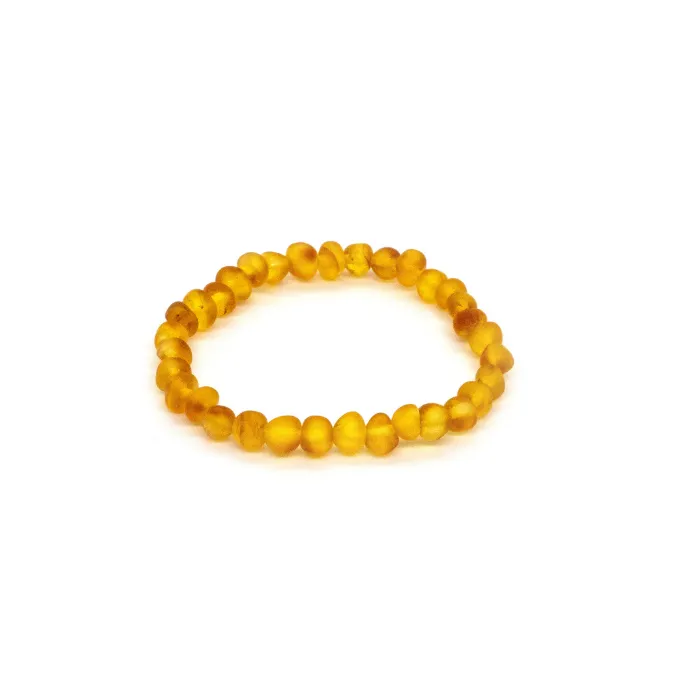 Bracelets Raw Unpolished Honey Stretch Baltic Amber Bracelet MB