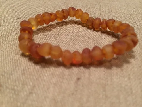 Bracelets Raw Unpolished Honey Stretch Baltic Amber Bracelet MB