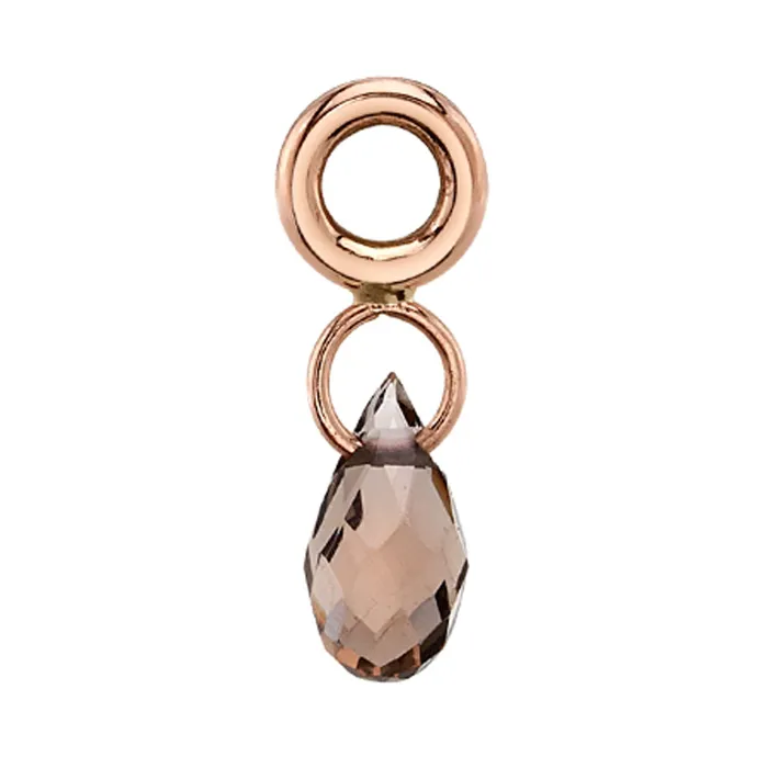 Briolette Charm in Gold with Smoky Quartz Body Vision BVLA Earrings
