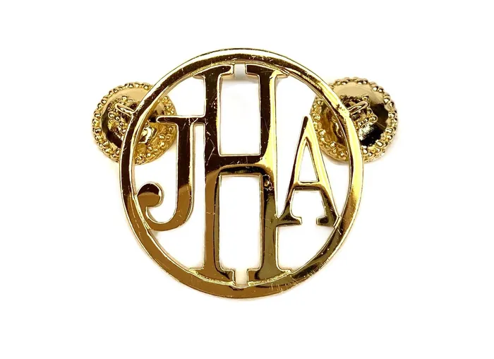 Clara Williams Company Earrings 14K Yellow Gold Plated Customizable Monogram Centerpiece
