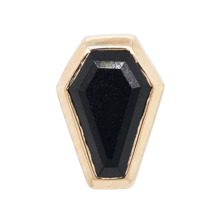 Coffin Threaded End in Gold with Onyx Body Vision BVLA Earrings