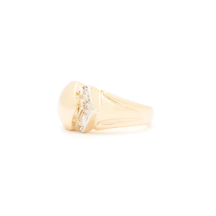 Diamond Dome And 14k Gold Ring Vintage Rings