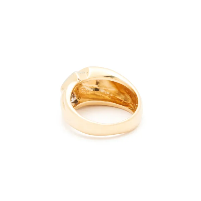 Diamond Dome And 14k Gold Ring Vintage Rings