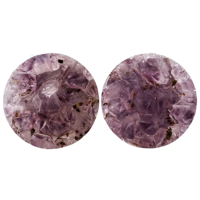 Druzy Rough Amethyst Single Flared Plugs Oracle Body Jewelry Necklaces