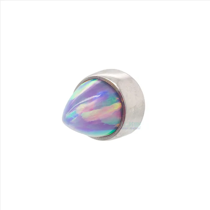 Earrings Anatometal BezelSet Opal Bullet on Flatback