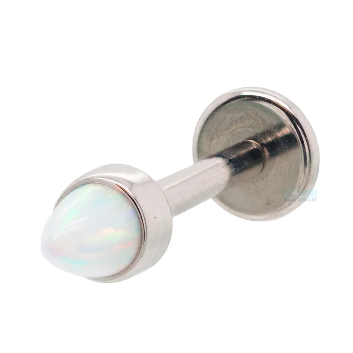 Earrings Anatometal BezelSet Opal Bullet on Flatback