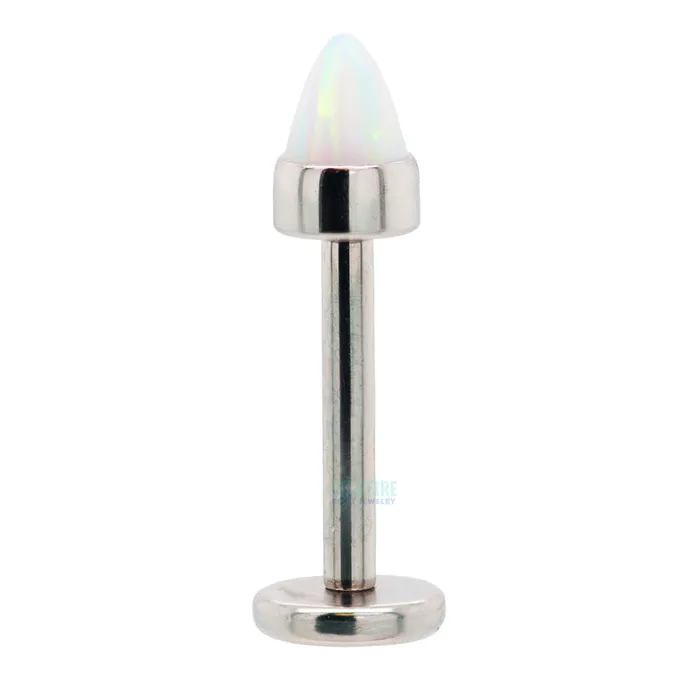 Earrings Anatometal BezelSet Opal Bullet on Flatback
