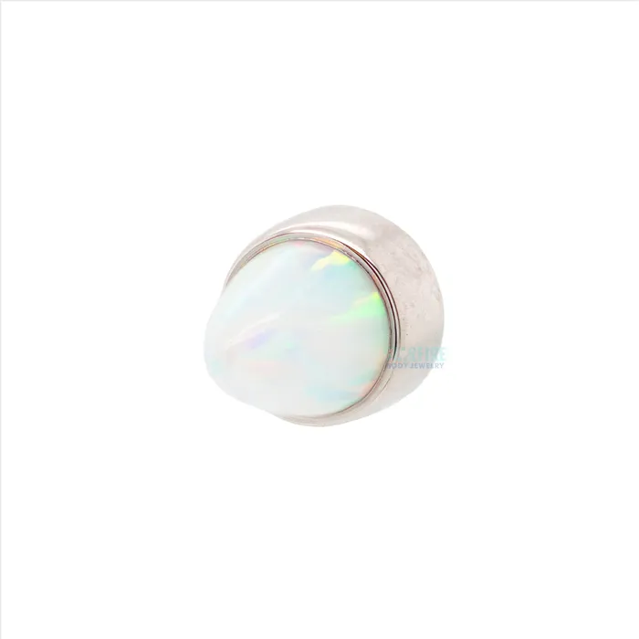 Earrings Anatometal BezelSet Opal Bullet on Flatback