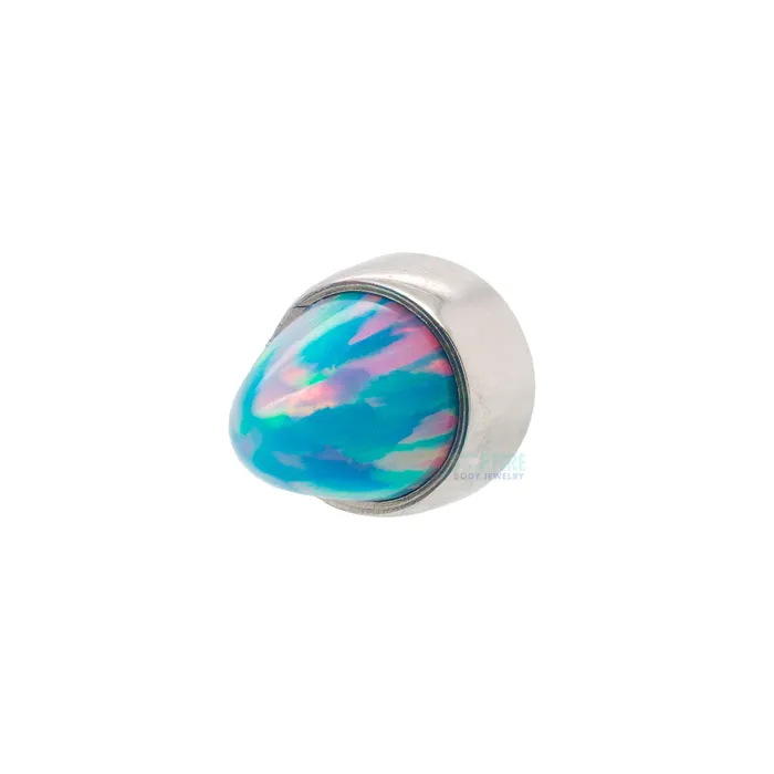 Earrings Anatometal BezelSet Opal Bullet on Flatback