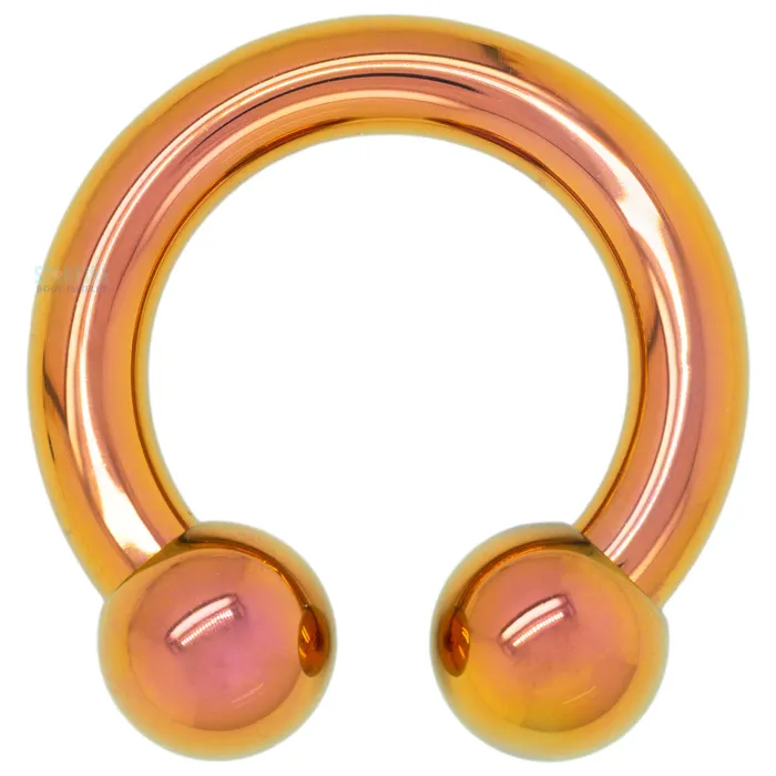 Earrings Anatometal Titanium Circular Barbell Copper