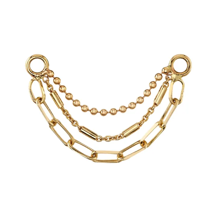 Earrings Body Vision BVLA Aylin Chain Attachment in Gold