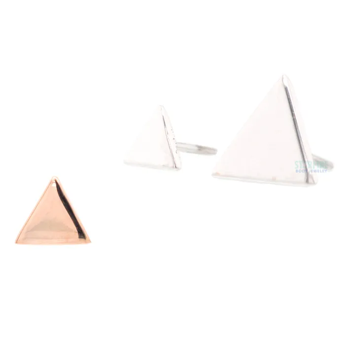 Earrings Buddha Jewelry Organics threadless Classic Triangle End in Gold