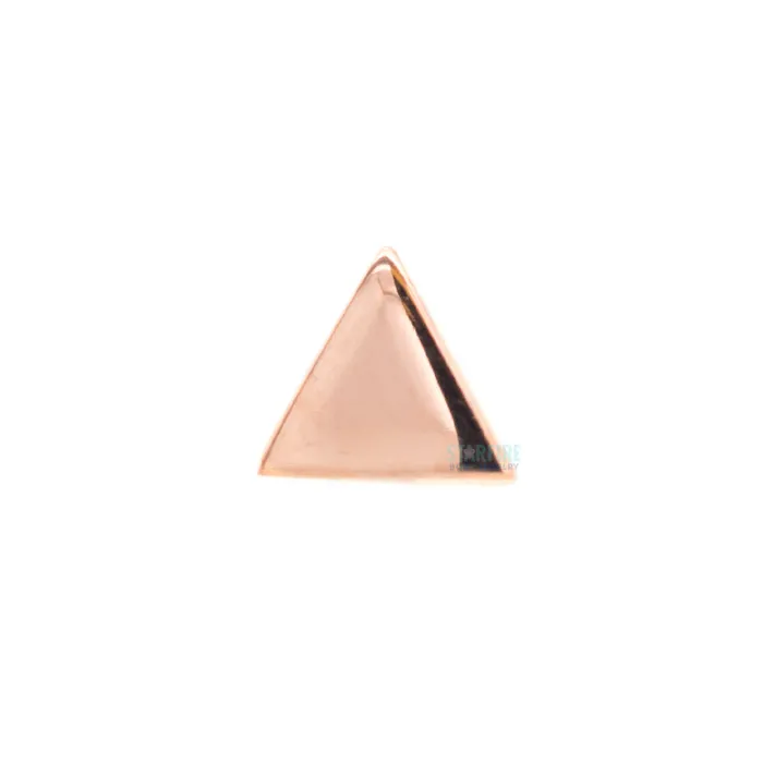 Earrings Buddha Jewelry Organics threadless Classic Triangle End in Gold