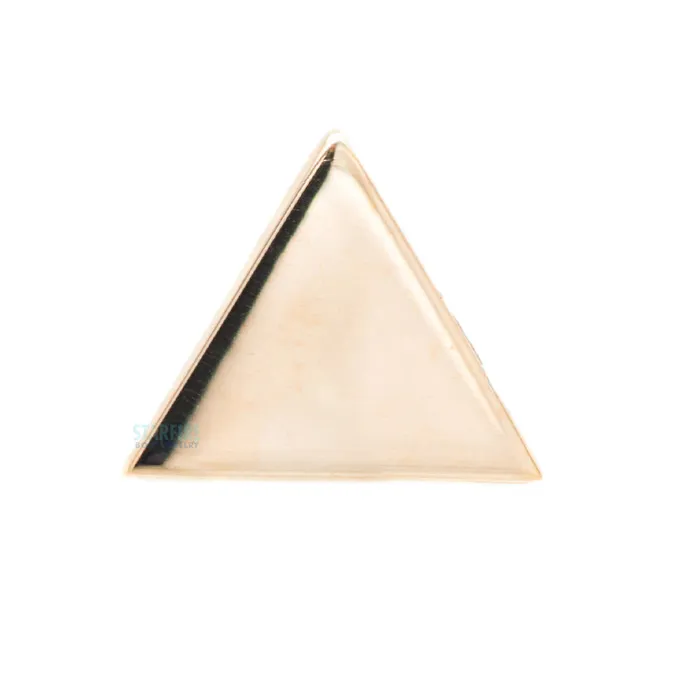 Earrings Buddha Jewelry Organics threadless Classic Triangle End in Gold