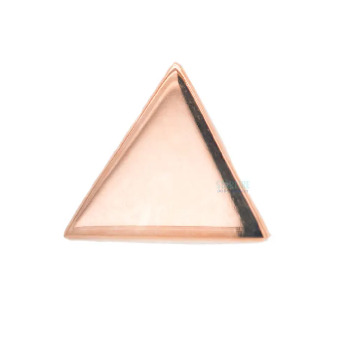 Earrings Buddha Jewelry Organics threadless Classic Triangle End in Gold