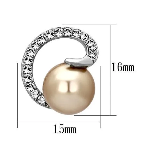 Earrings Green CJG2225 Wholesale Womens Stainless Steel High polished Synthetic Brown Earrings Earrings Green CJG2225 Wholesale Womens Stainless Steel High polished Synthetic Brown Earrings