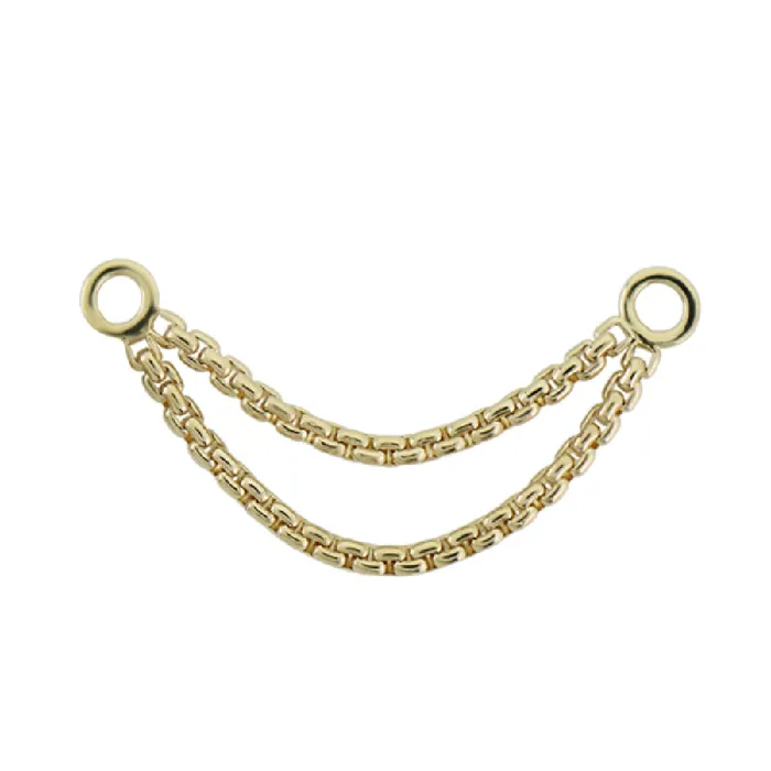 Earrings LeRoi Meander VIII Chain Attachment in Gold