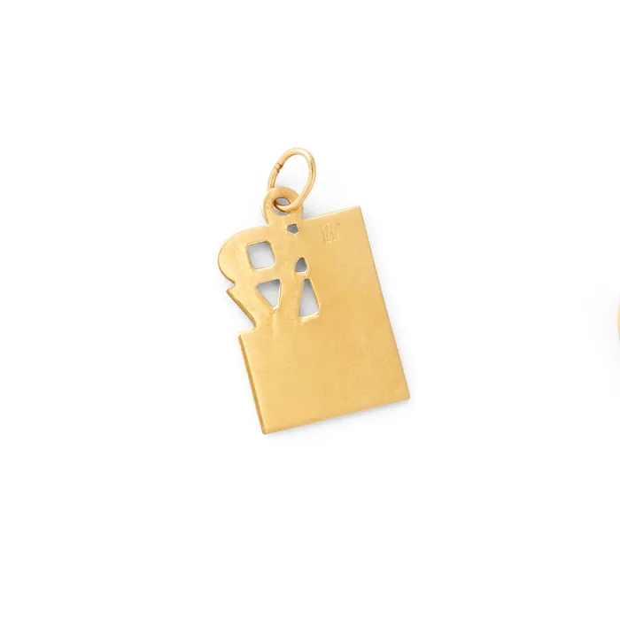 Earrings LOVE 14k Gold Charm Vintage