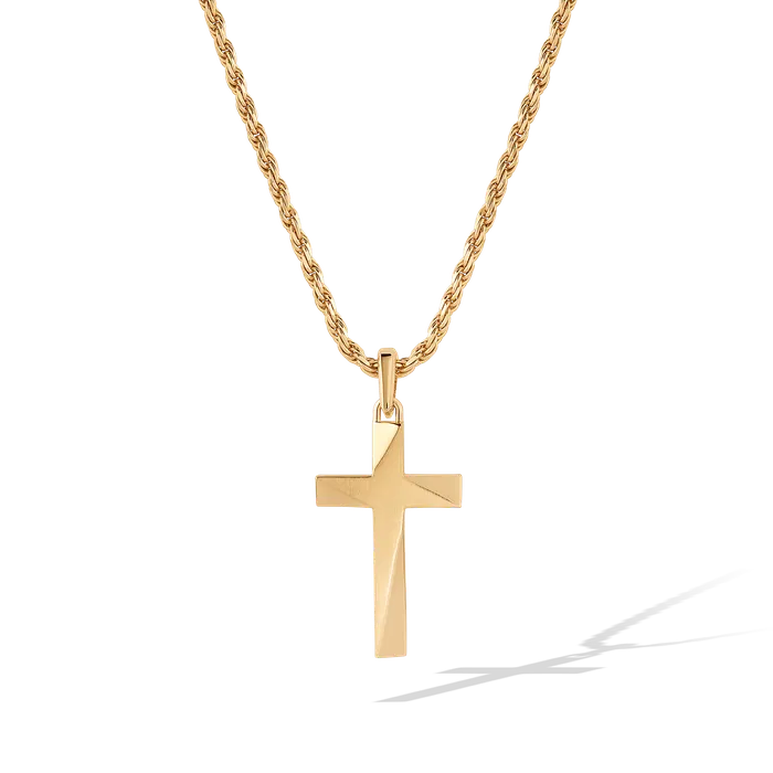 Earrings Pendants Cross Gold Vermeil