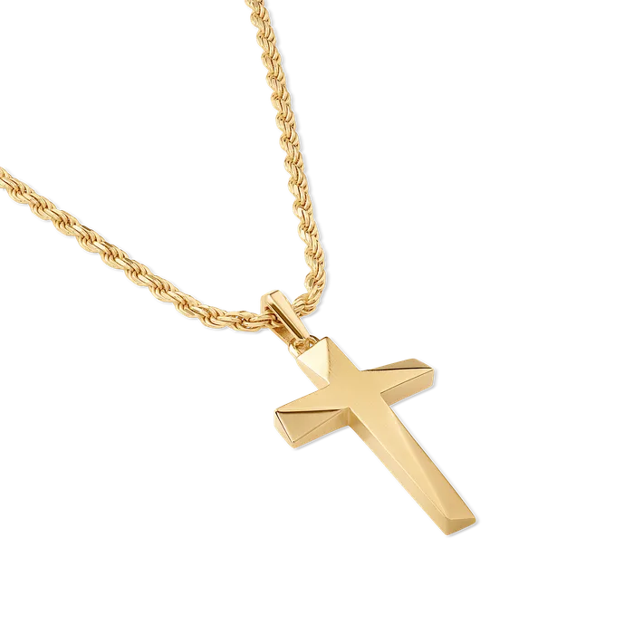Earrings Pendants Cross Gold Vermeil