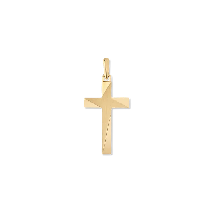 Earrings Pendants Cross Gold Vermeil