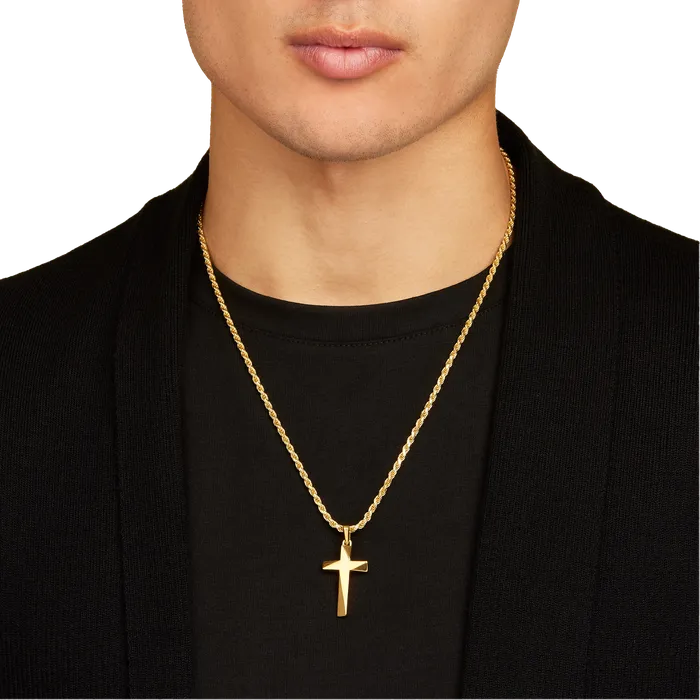 Earrings Pendants Cross Gold Vermeil