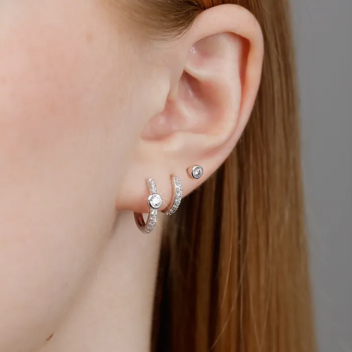 Earrings Scream Pretty Hannah Martin Sparkling Bezel Set of 3 Earrings Earrings Scream Pretty Hannah Martin Sparkling Bezel Set of 3 Earrings