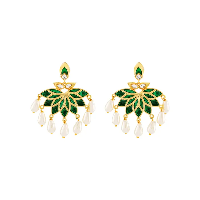 Earrings Teejh Baby Doll Green Truck Art Earrings