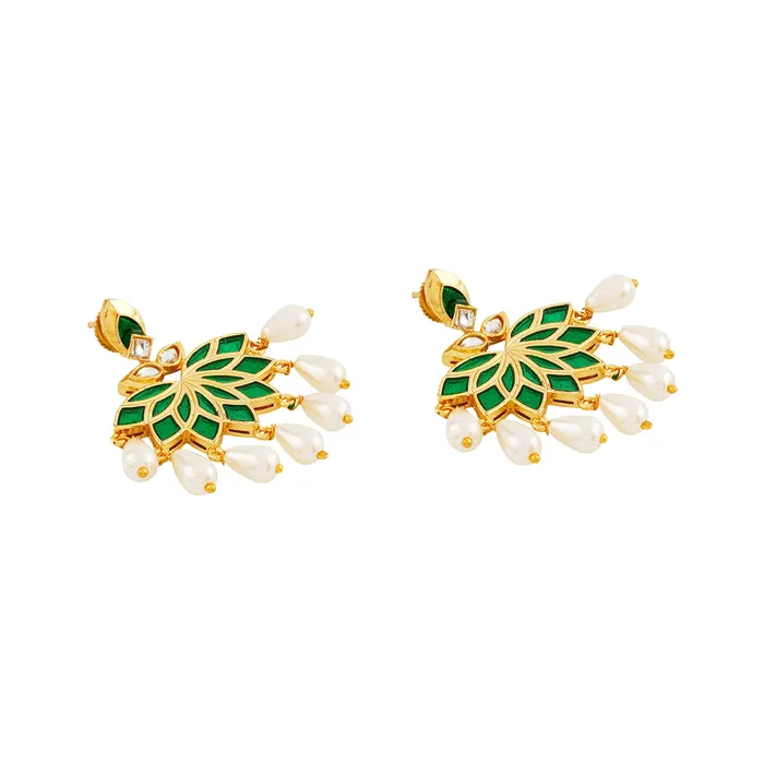 Earrings Teejh Baby Doll Green Truck Art Earrings