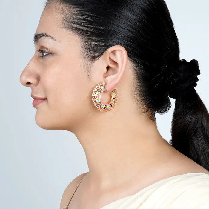 Earrings Teejh Teejh Aamani Pink Earrings