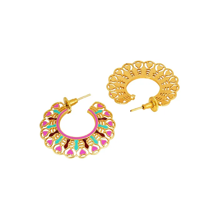 Earrings Teejh Teejh Aamani Pink Earrings Earrings Teejh Teejh Aamani Pink Earrings