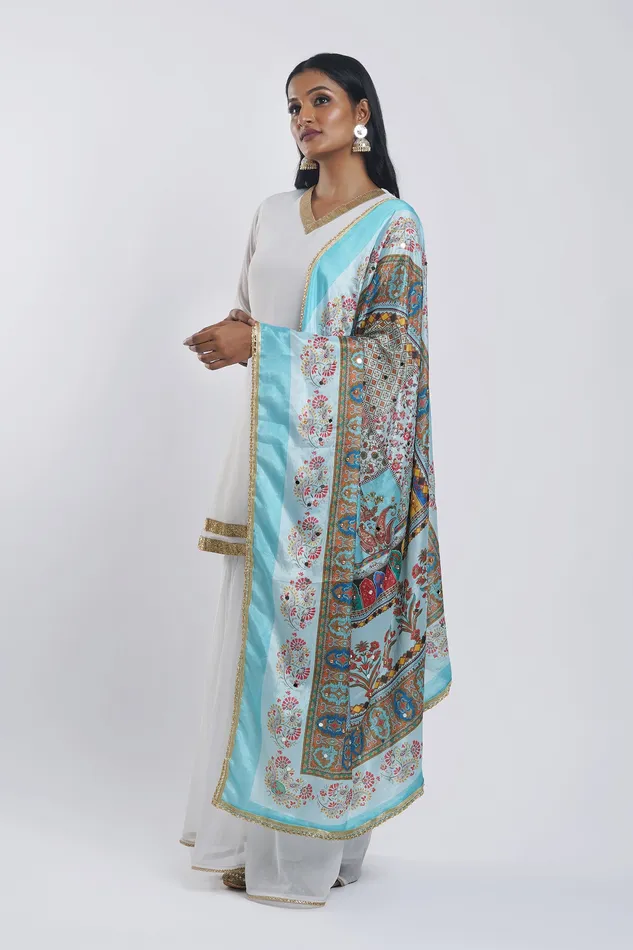 Earrings Teejh Teejh Mahima Embellished Printed Dupatta Earrings Teejh Teejh Mahima Embellished Printed Dupatta