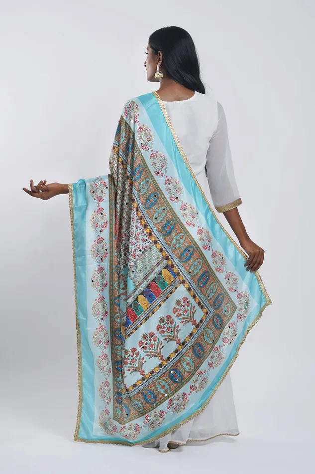 Earrings Teejh Teejh Mahima Embellished Printed Dupatta Earrings Teejh Teejh Mahima Embellished Printed Dupatta