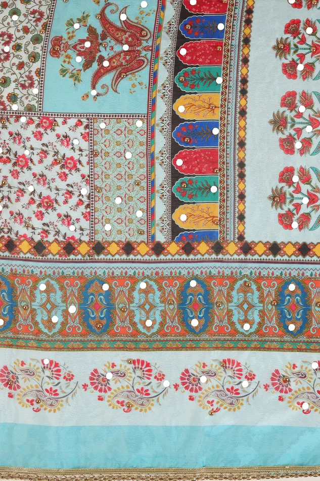Earrings Teejh Teejh Mahima Embellished Printed Dupatta Earrings Teejh Teejh Mahima Embellished Printed Dupatta