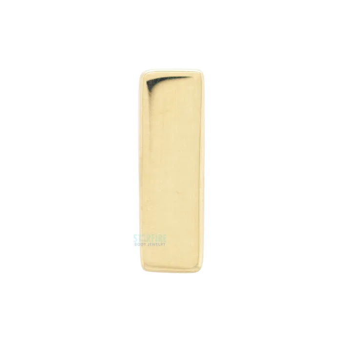 Earrings threadless Flat Rectangle Pin in Gold Body Vision BVLA