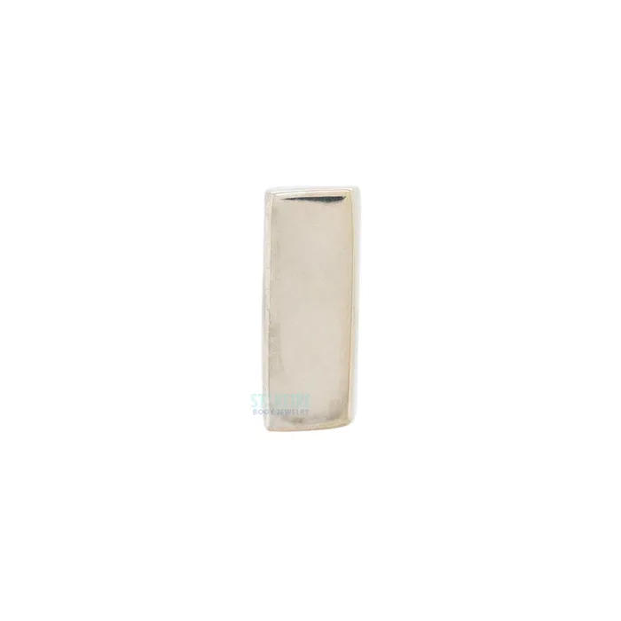 Earrings threadless Flat Rectangle Pin in Gold Body Vision BVLA
