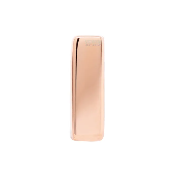 Earrings threadless Flat Rectangle Pin in Gold Body Vision BVLA