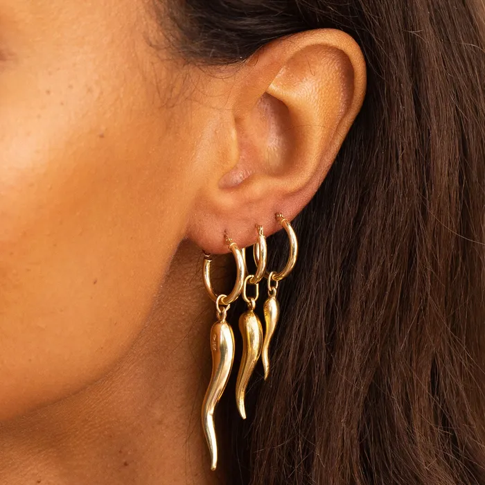Earrings Vintage Italian Pisces Fish 18K Gold And Enamel Zodiac Charm